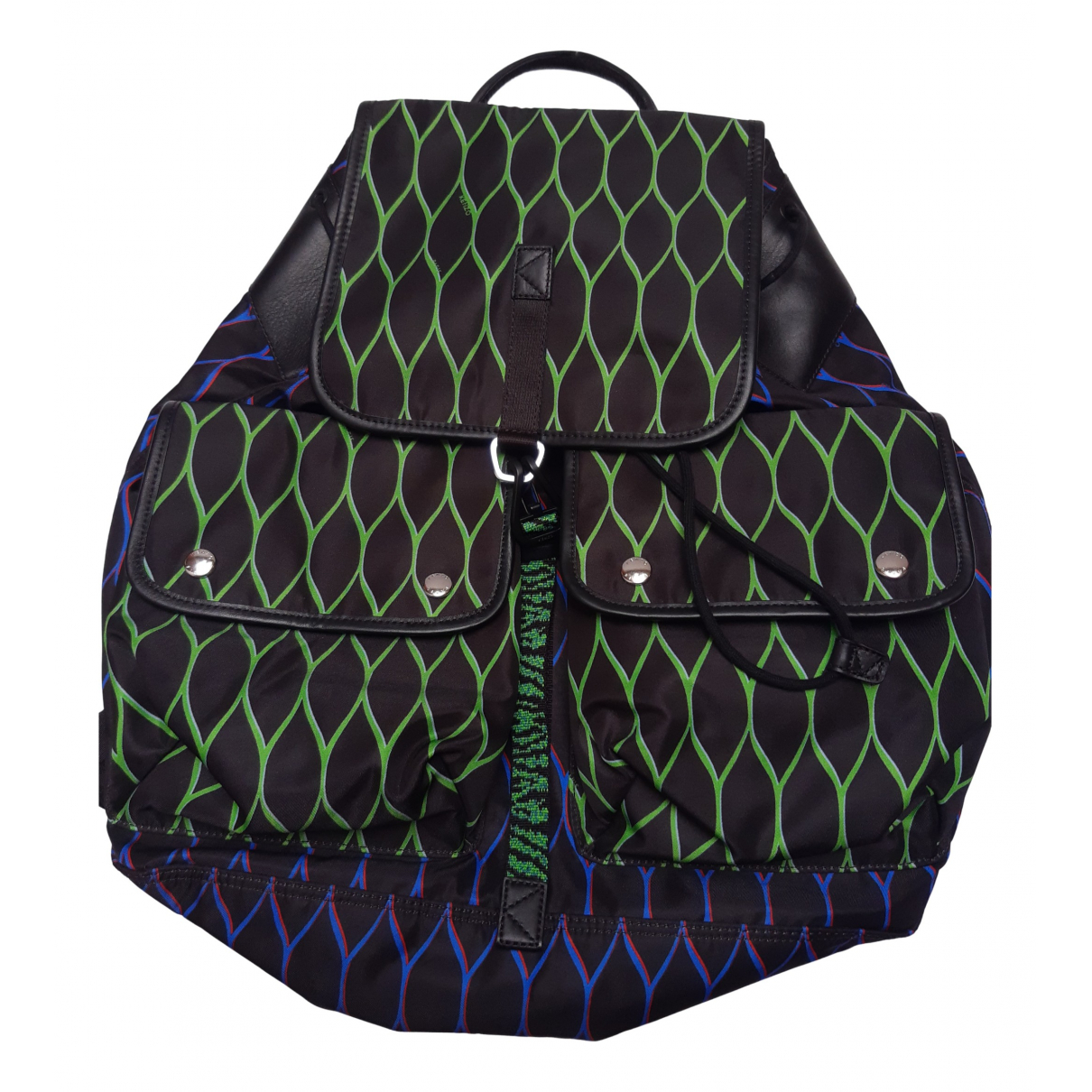 Leather backpack Kenzo x H\u0026M Blue in 